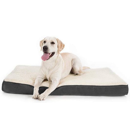 Washable Dog Bed Deluxe Plush - Waterproof, Non-Skid Bottom, Scratch Resistant, All-Seasons Comfort